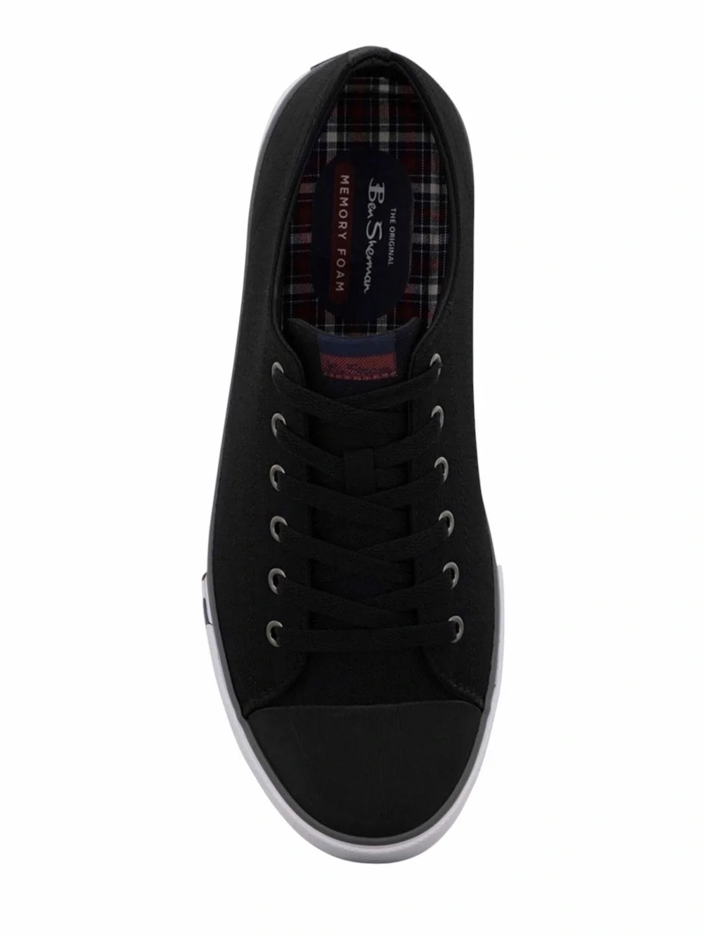 New in Box/Tag Mens Ben Sherman DORSET LO Memory Foam Black Sneaker Size: 8.5